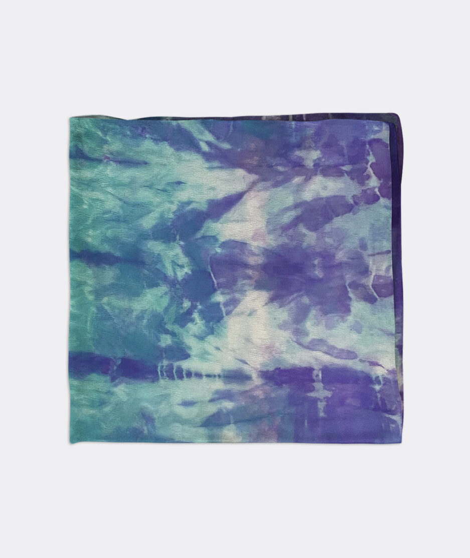 Batik Mini Scarf: Ülgen - Made on Raw Silk Fabric
