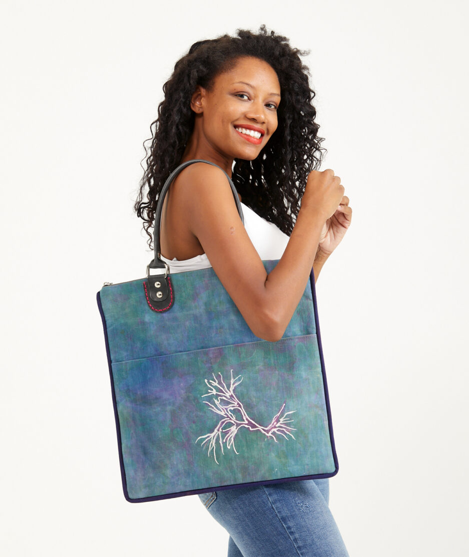 Batik Shoulder Bag: Rhythm of Nature - Made on Silk Cotton Fabric