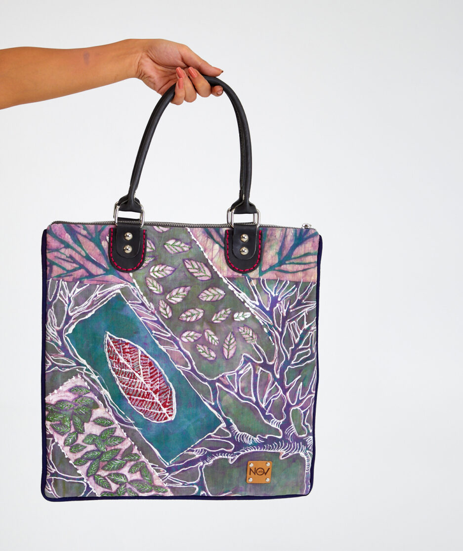 Batik Shoulder Bag: Rhythm of Nature - Made on Silk Cotton Fabric