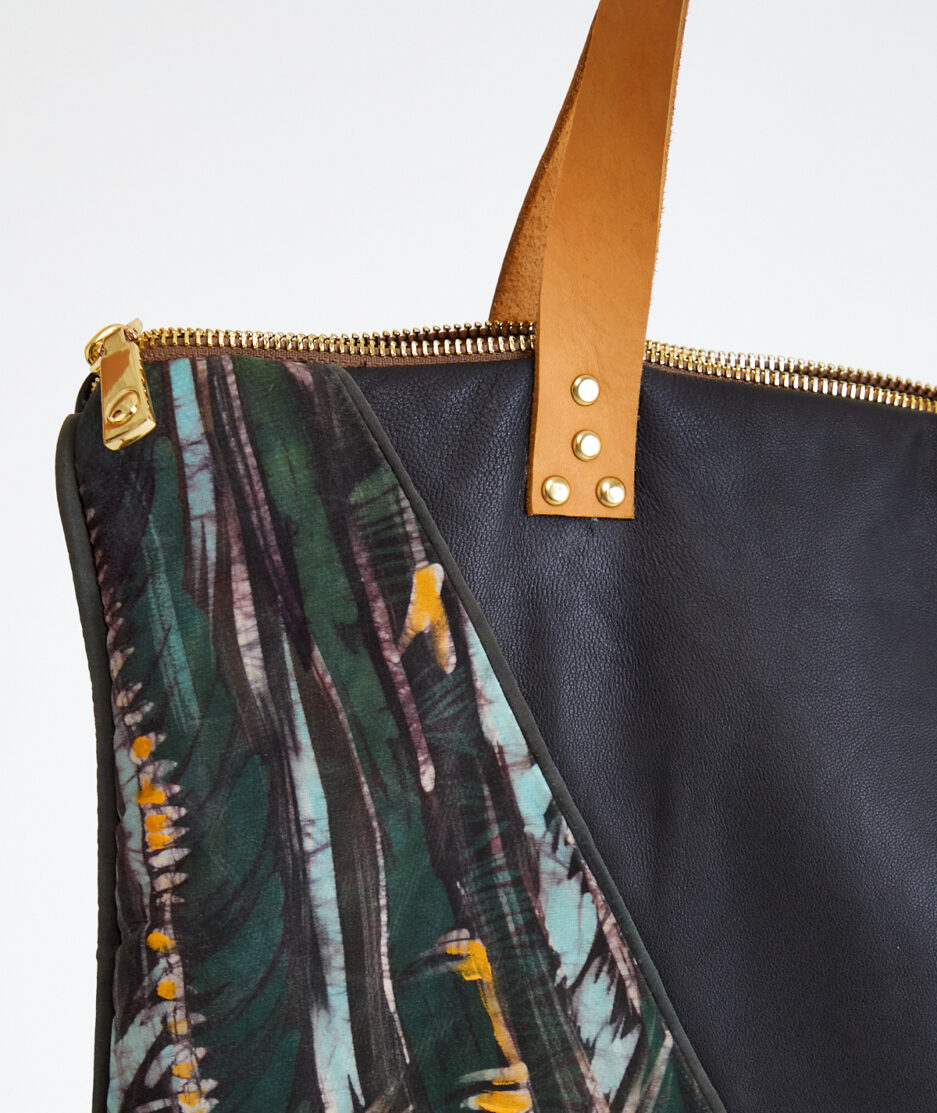 Batik Shoulder Bag: Forest Path - Made on Cotton Fabric