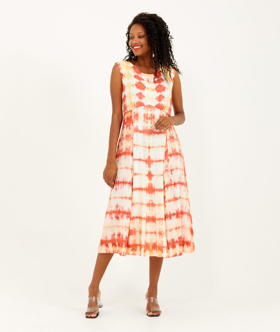 Batik Dress: Shibori - Made on Cotton Fabric