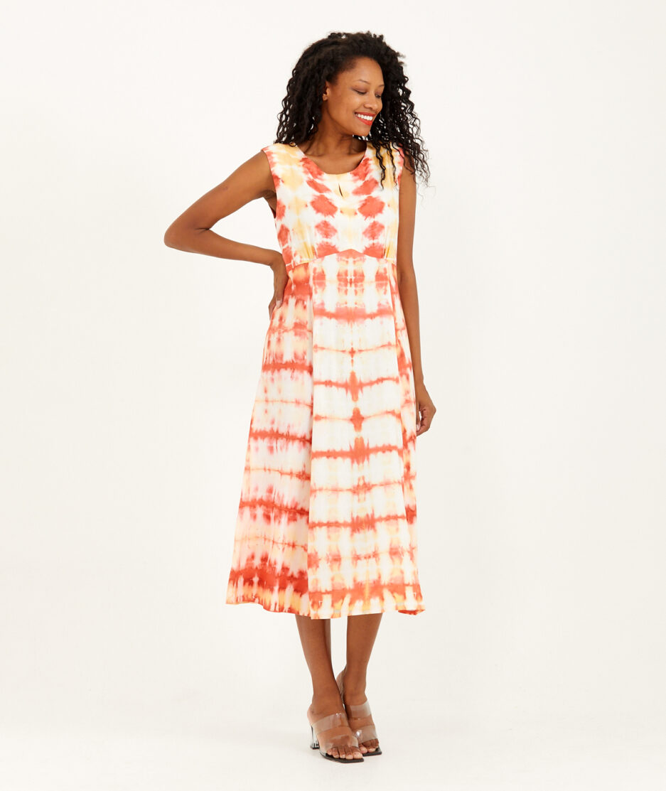 Batik Dress: Shibori - Made on Cotton Fabric