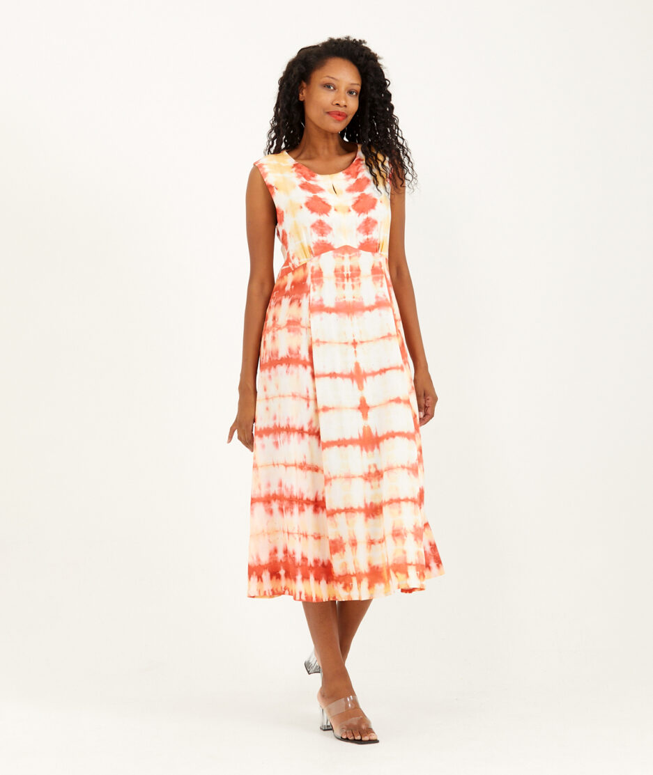 Batik Dress: Shibori - Made on Cotton Fabric