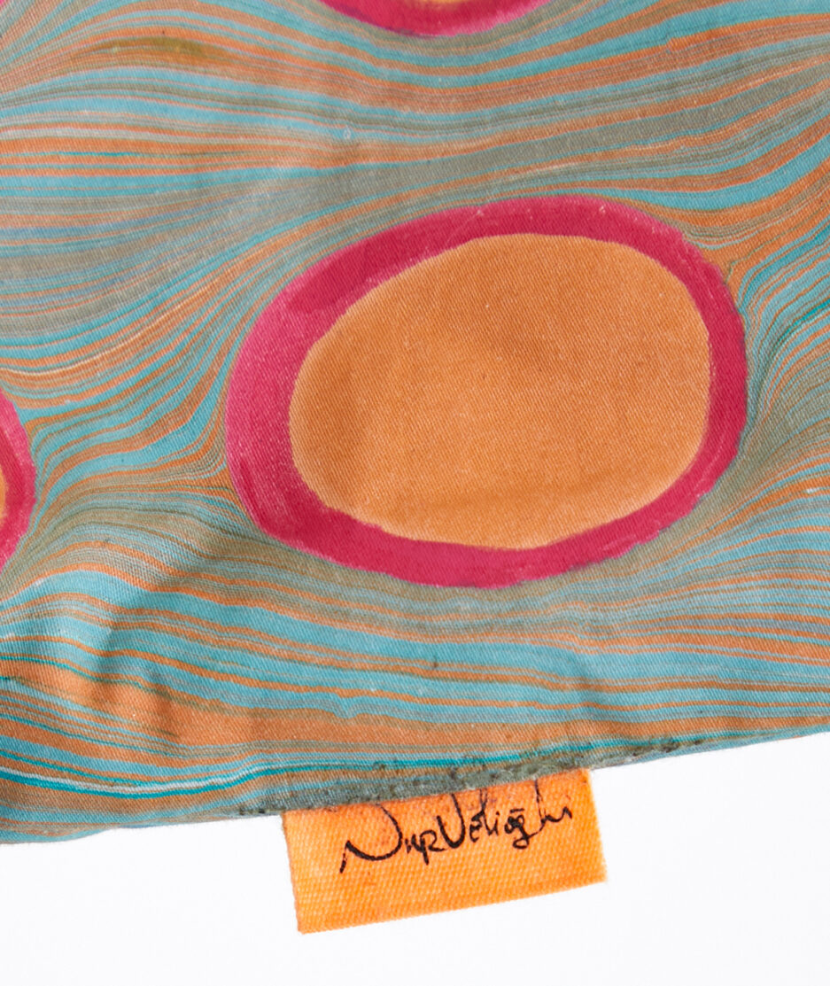 Marbled Handbag: Dance of the Sun - Made on Cotton Fabric