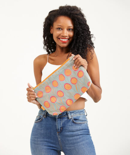 Marbled Handbag: Dance of the Sun - Made on Cotton Fabric