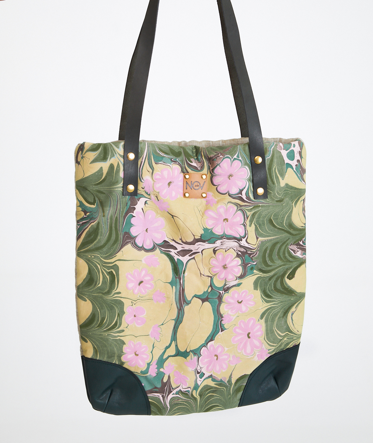 marbled-shoulder-bag-leather-on-cotton-fabric-04 Marbled Shoulder Bag: Leather - Made on Cotton Fabric