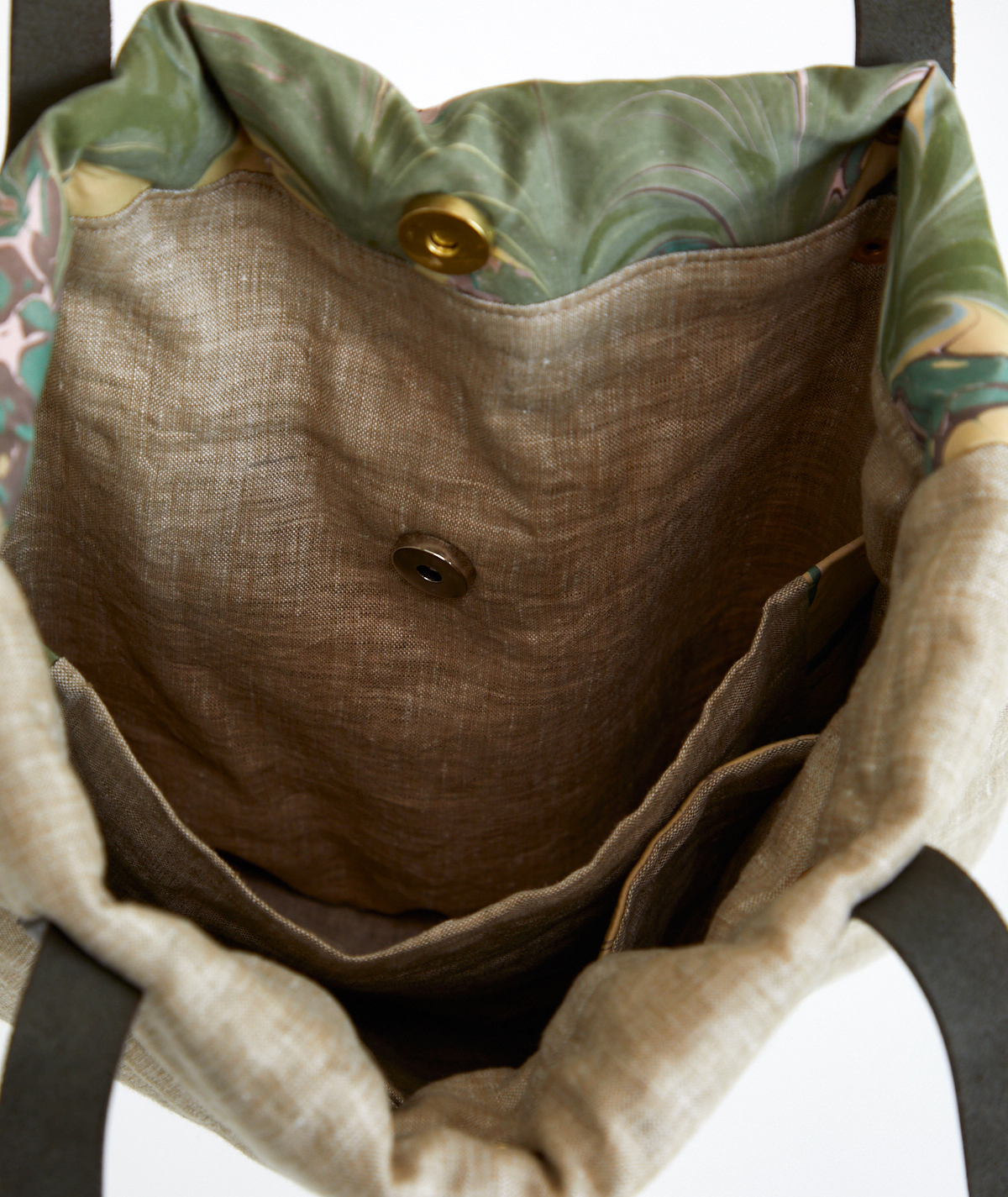 marbled-shoulder-bag-leather-on-cotton-fabric-05 Marbled Shoulder Bag: Leather - Made on Cotton Fabric