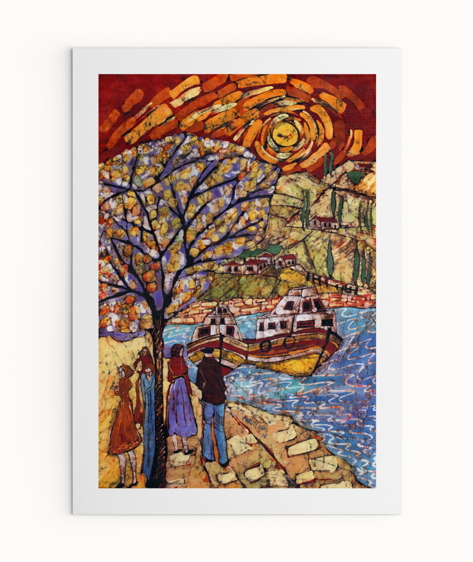 Cotton Paper Printing: Waxed Batik – SKU 0005