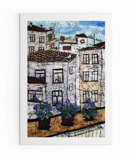Cotton Paper Printing: Waxed Batik – SKU 0012