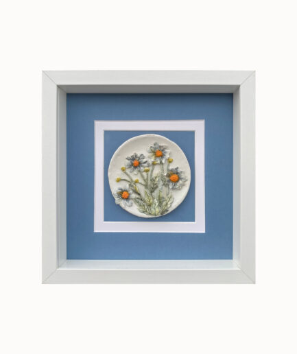 Wall Decor: Ceramic Plate - Cold Porcelain Clay Flower
