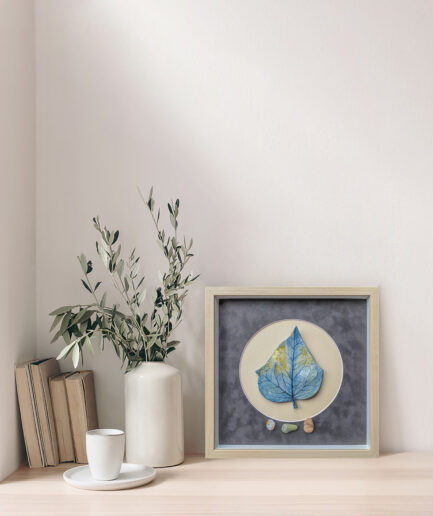 Wall Decor: Ceramic Leaf - Natural Stone