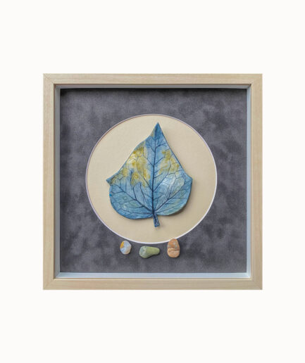 Wall Decor: Ceramic Leaf - Natural Stone