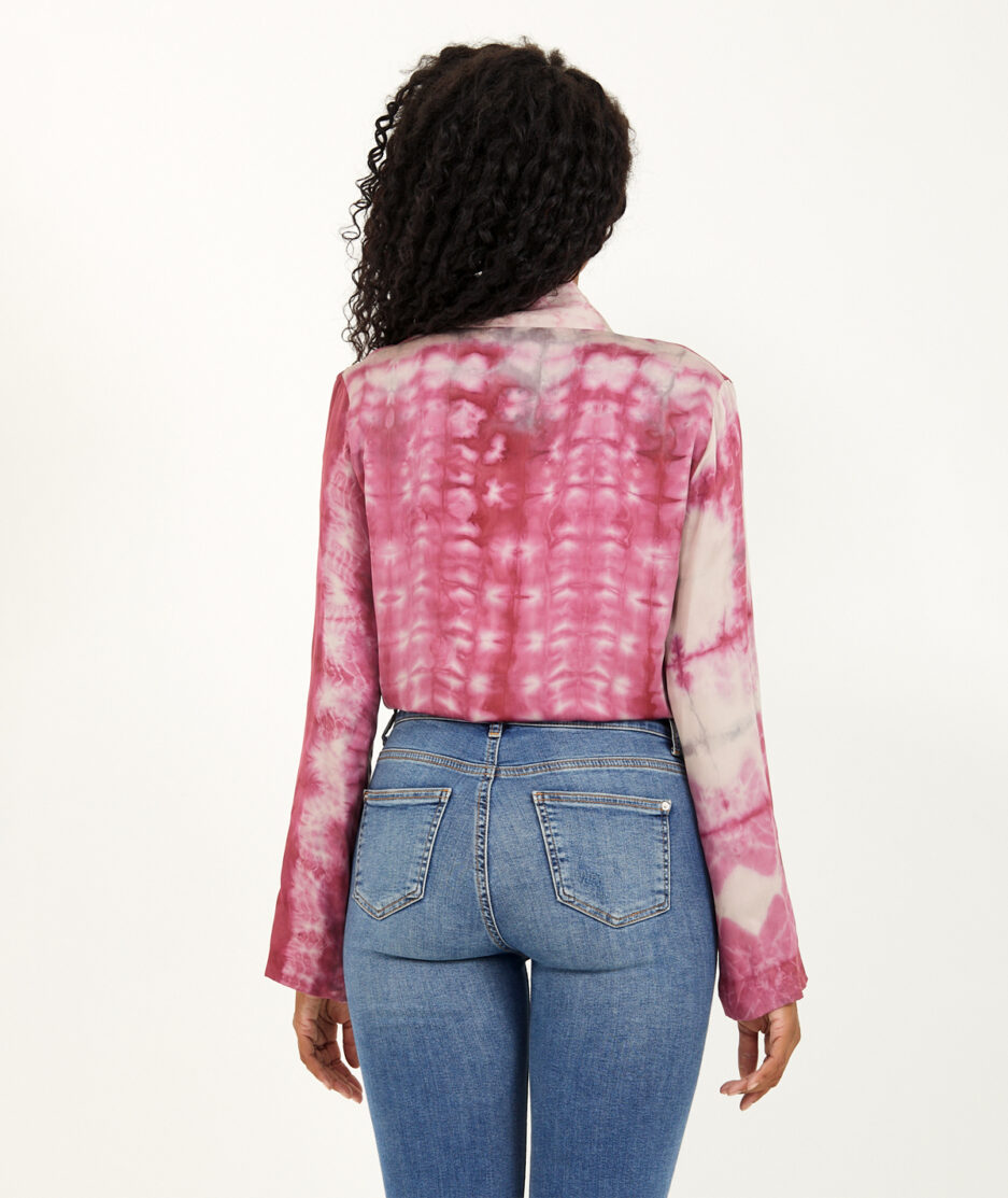 Batik Kimono: Shibori - Lace-up - Made on Silk Fabric