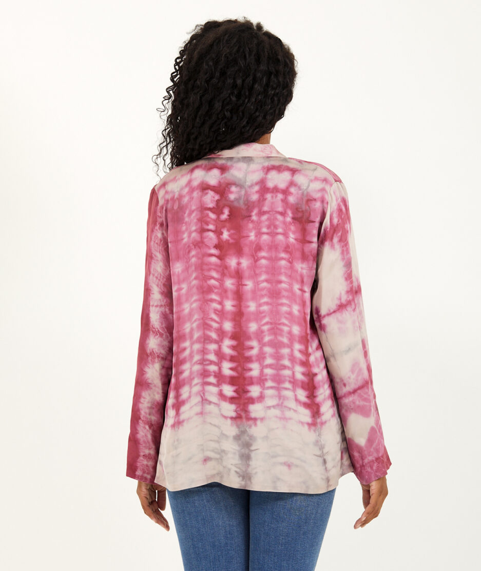 Batik Kimono: Shibori - Lace-up - Made on Silk Fabric